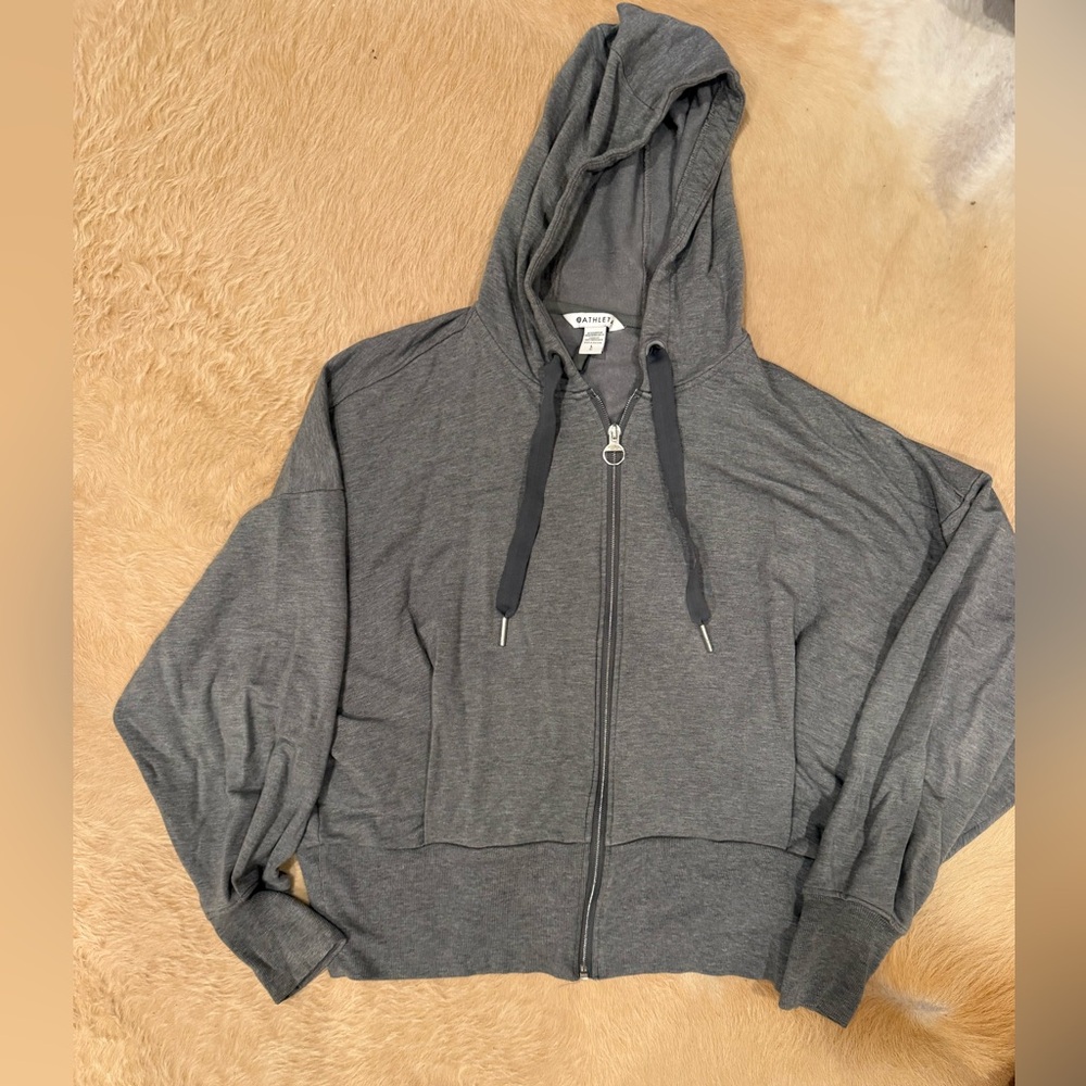 Athleta Gray Zip-Up Hoodie